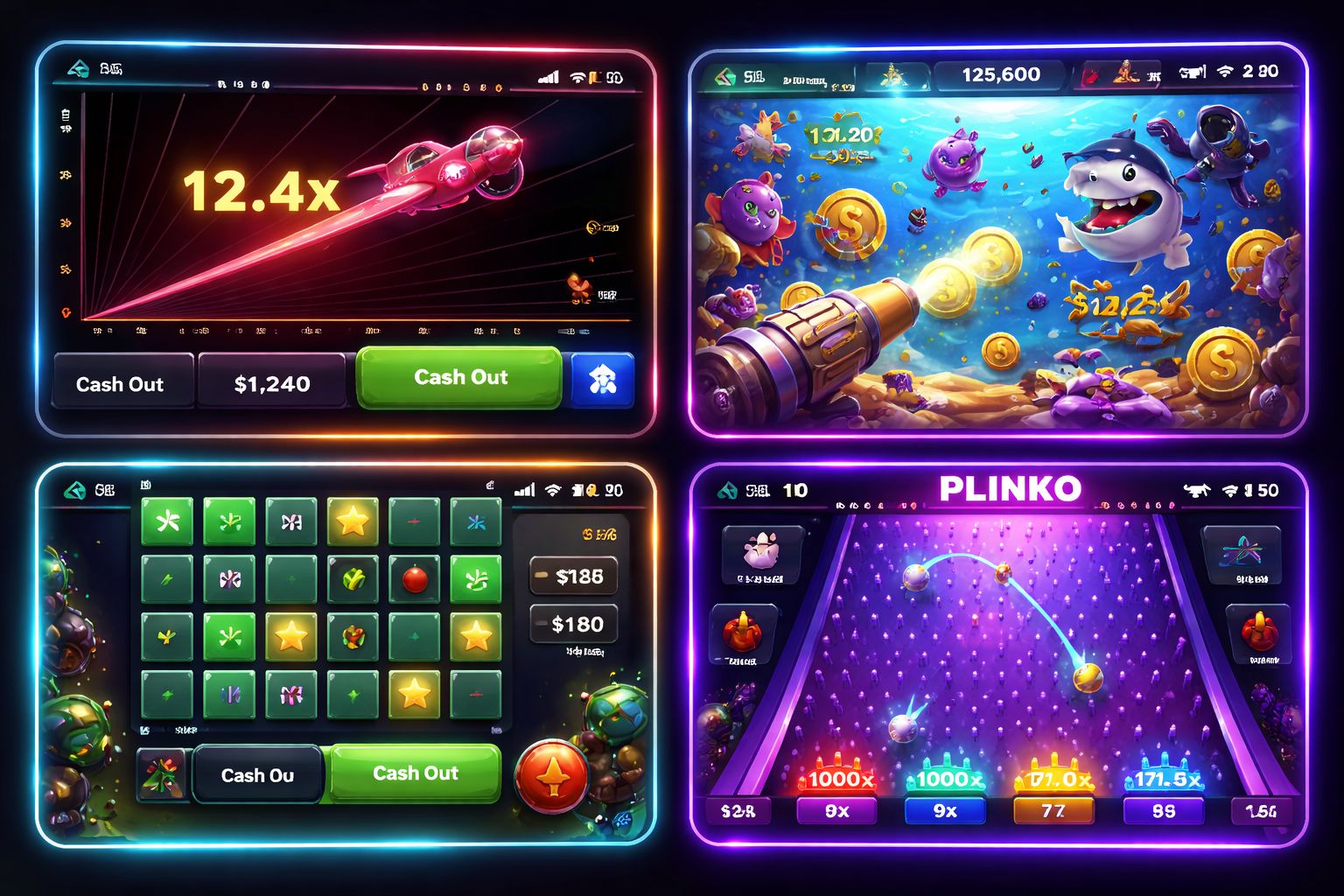 OKGO crash and instant games collage